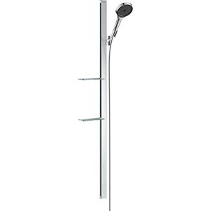 Hansgrohe 27674000 Rainfinity Water-Saving Shower Set 130 3 Sprays with Shower Rail 1.50 m, soap dishes, Chrome