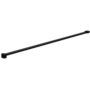 Hudson Reed FIX040 Black Wetroom Screens Straight Wetroom Screen Support Bar, 1202mm, Matt Black