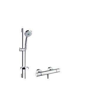Hansgrohe Croma 100 Shower system Multi with Ecostat Comfort thermostatic mixer and shower rail 65 cm