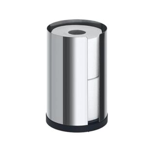 blomus 66657 toilet roll holder, 2 roll, polished, cylinder NEXIO, Silver