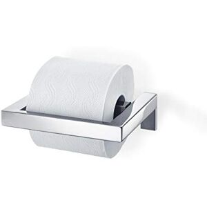 Blomus Toilet Paper Holder, Polished, Silver, Anthracite, H 5 cm, B 17 cm, T 14 cm