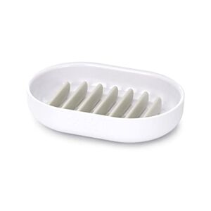 Joseph Joseph Duo Quick-drain Soap Dish holder with removable drying rack, White