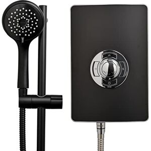 Triton Showers Triton Collection 2 Shower Electric 8.5 kW Triton Aspirante I Matte Black I Electrical Showers with Black Showerhead & Anti Twist Hose Best Electric Shower Units for Bathrooms