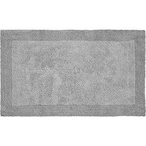 Grund Bath Mat, Ultra Soft, Absorbent and Anti Slip, Organic Cotton, 5 Years Warranty, LUXOR, Bath Mat 80x150 cm, Pebble Gray