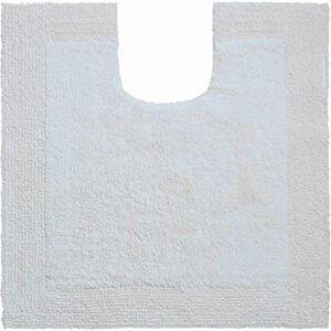 Grund bath rug, ultra soft, absorbent and anti slip, organic cotton, LUXOR, WC mat with cut-out 60x60 cm, white