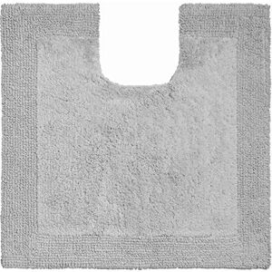 Grund bath rug, ultra soft, absorbent and anti slip, organic cotton, LUXOR, WC mat with cut-out 60x60 cm, pebble gray