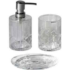 Showerdrape 'Balmoral'  Clear 3 Piece Bathroom Accessory Set