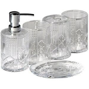 Showerdrape 'Balmoral' Collection Clear 5 Piece Bathroom Accessory Set