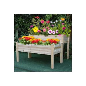 Mhstar Uk Ltd Outsunny Wood 2-Piece Raised Flower Bed
