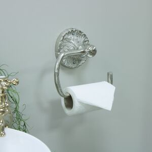 Luxe Silver Toilet Roll Holder 17cm x 16cm Material: Metal