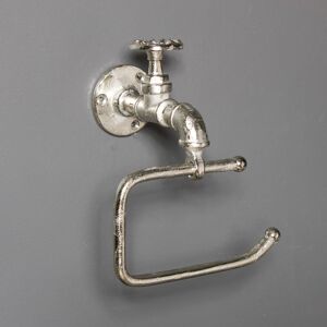 Silver Metal Tap Toilet Roll Holder - 19cm x 21cm Material: Metal