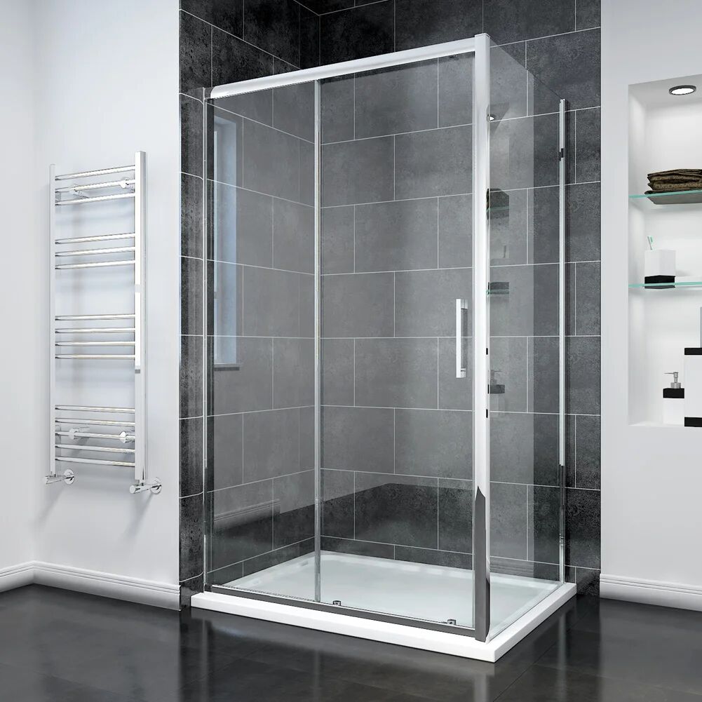 Photos - Shower Screen Belfry Bathroom Oblak Rectangular Shower Enclosure with Tray white 190.0 H