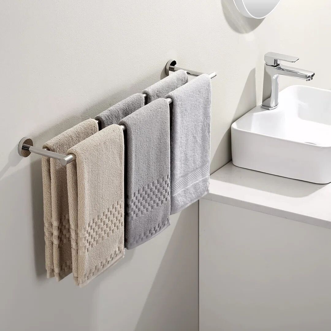 Photos - Towel Holder Belfry Bathroom Jae 76cm Wall Mounted Towel Rail gray 5.0 H x 76.0 W x 14.