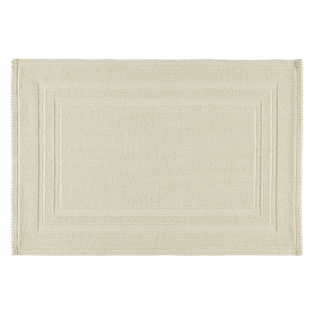 Photos - Towel RHOMTUFT Grace Bath Mat white/brown 2.2 H x 70.0 W cm