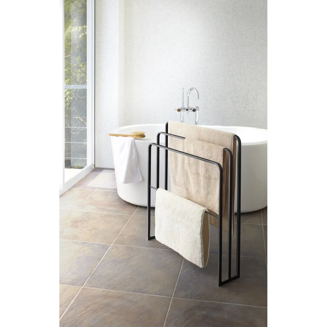 Photos - Towel Holder Yamazaki Bath Free Standing Towel Stand black 81.0 H x 14.0 D cm