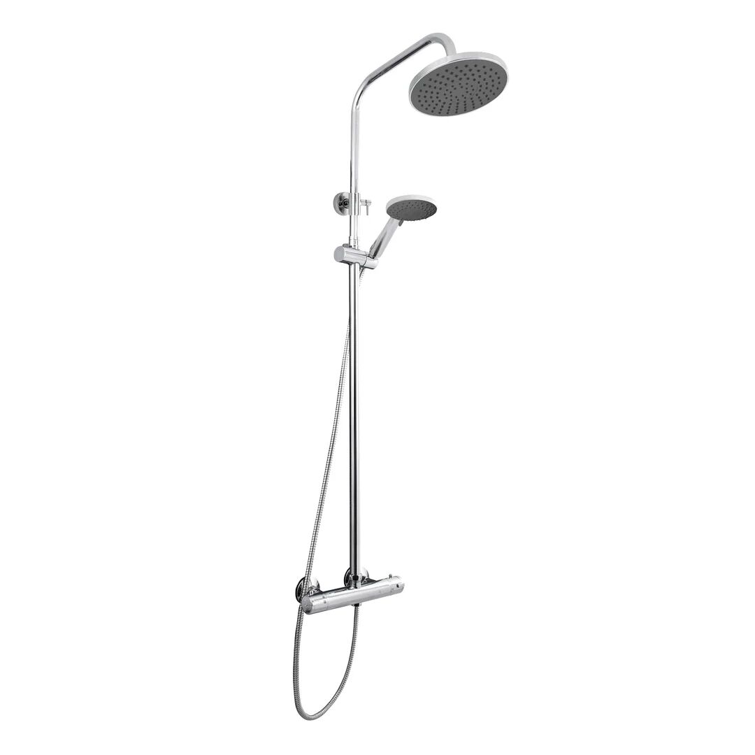 Photos - Tap Nuie Mixer Shower with Dual Shower Head gray 123.8 H x 204.0 W cm 