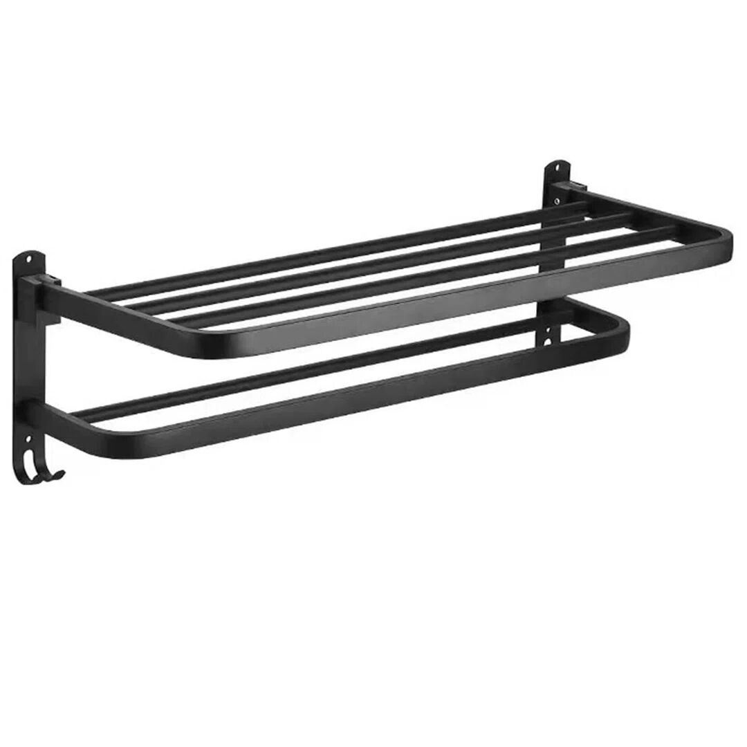 Photos - Towel Holder Rebrilliant Torre Wall Mounted Towel Rack black 18.0 H x 60.0 W x 24.0 D c