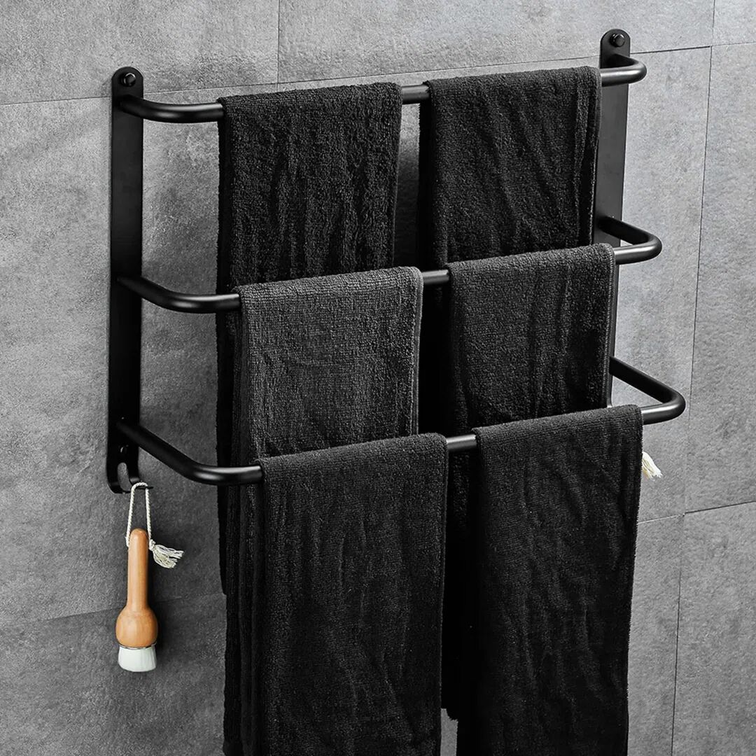 Photos - Towel Holder Rebrilliant Kandra Towel Rail gray 35.5 H x 40.0 W x 16.0 D cm