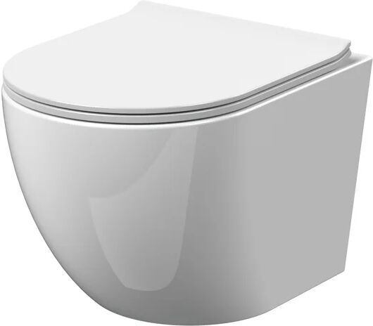 Photos - Toilet Nuie Freya Wall Hung  with Soft Close Seat white 36.0 H x 36.0 W x 4 