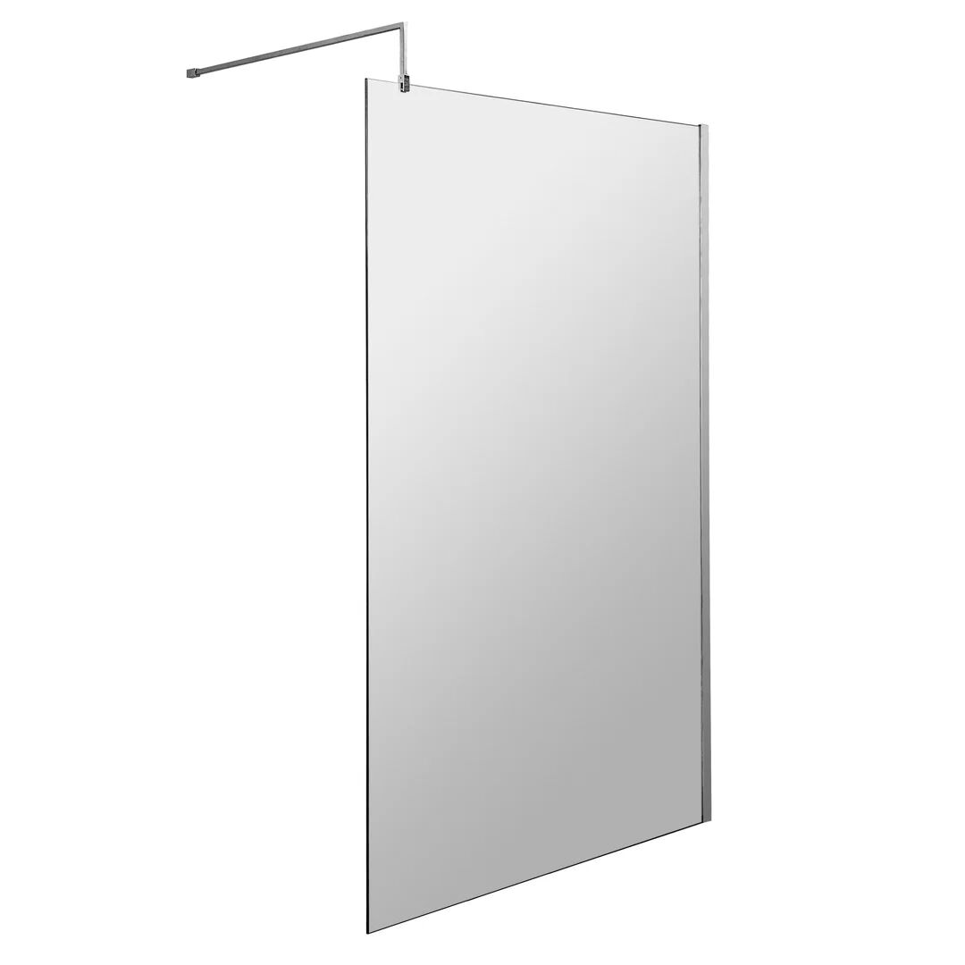 Photos - Shower Screen Nuie Wetroom Screens 8mm Tempered Glass gray 185.0 H x 109.3 W cm 