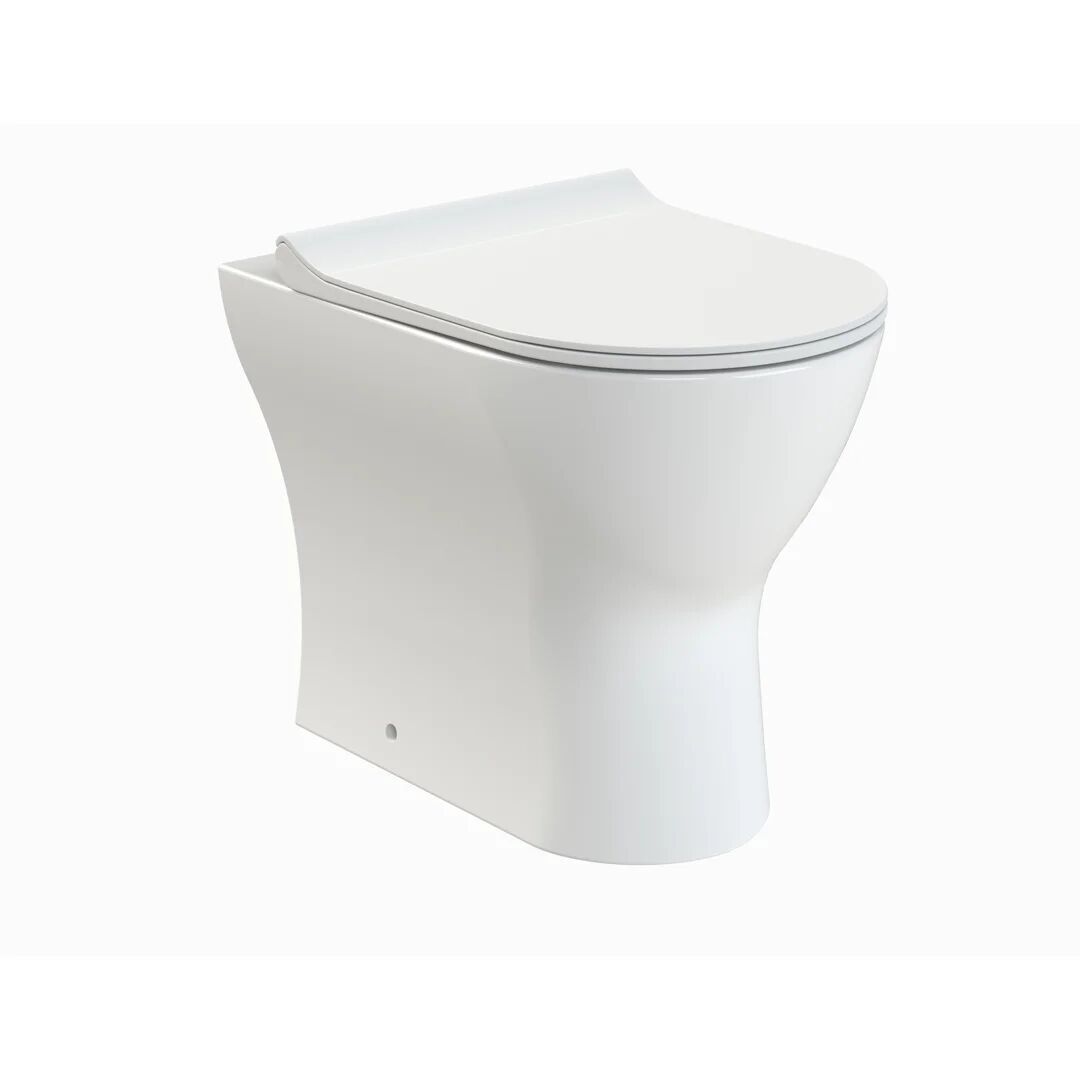 Photos - Toilet Nuie Freya Back to Wall  with Soft Close Seat white 41.7 H x 36.5 W 