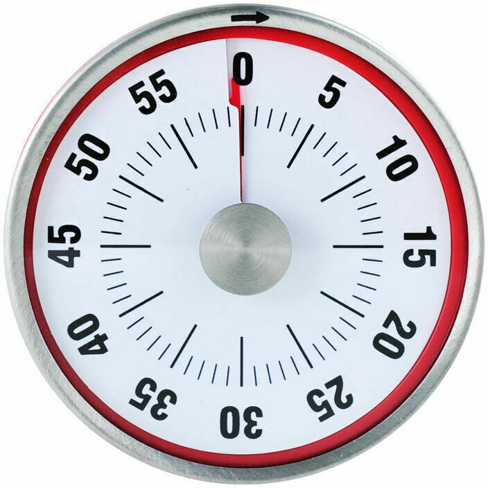 DENUOTOP Minuteur visuel rond de 60 minutes, 7,7 cm, pour enfants avec autisme, cuisine, enseignants, salle de classe, réunion d'enfants et adultes (Rouge)