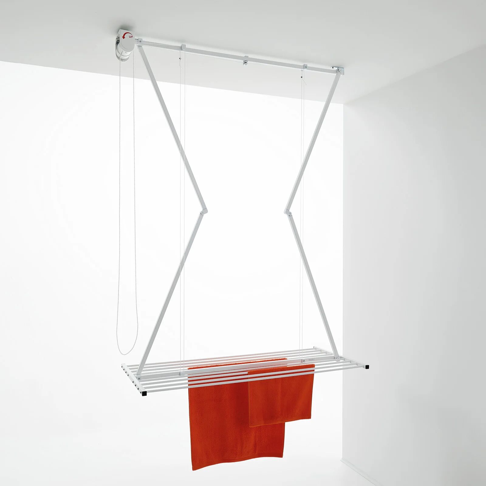 Foxydry Mini White 150 ceiling-mounted drying rack manual clothes