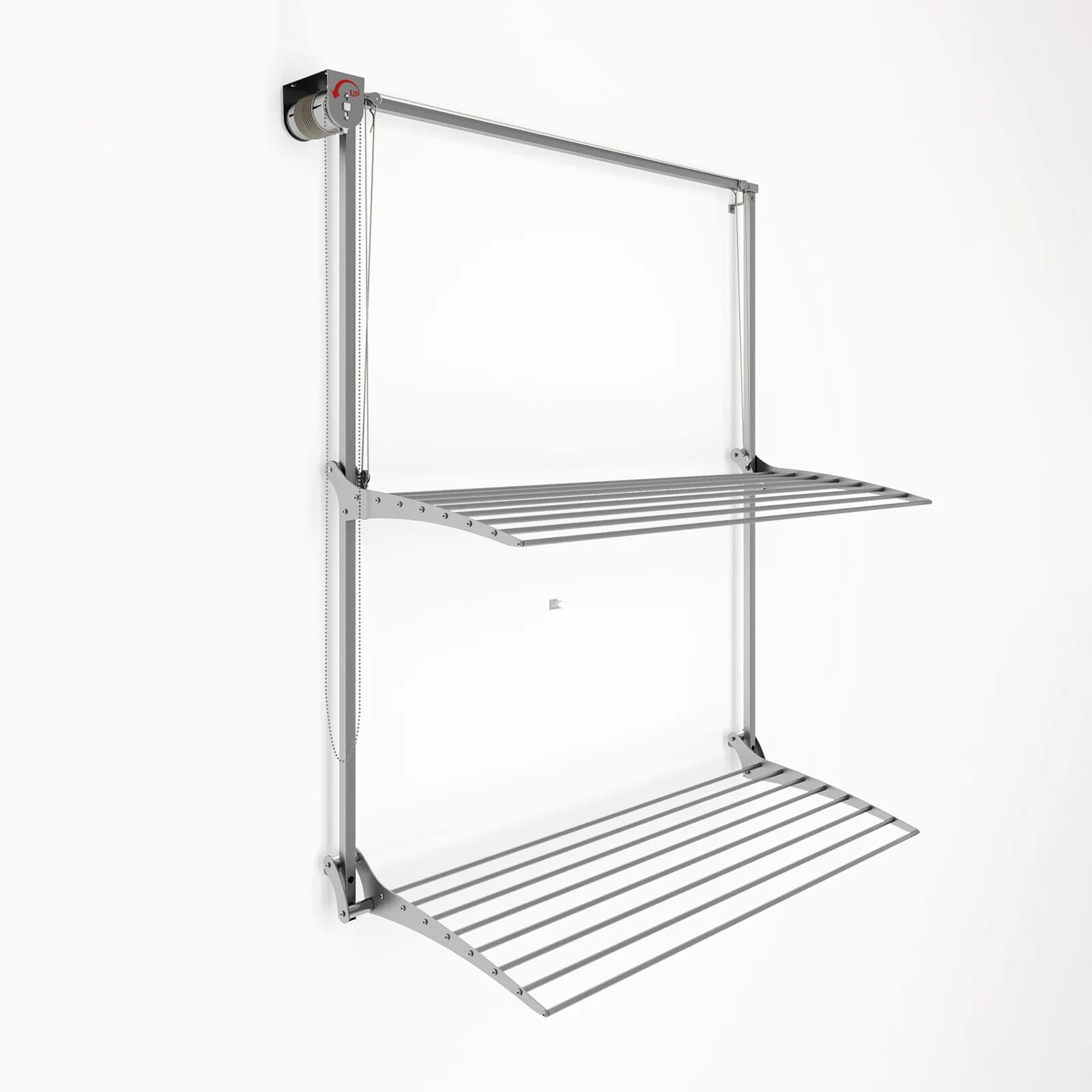 Foxydry Wall Plus 100 wall-mounted space-saving drying rack with two racks