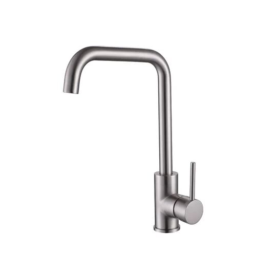 Reginox Rion Single Lever Monobloc Tap Reginox Finish: Brushed Nickel  - Size: 34cm H X 4cm W X 20cm D