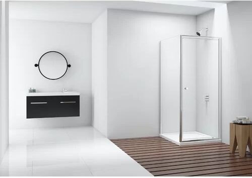 Belfry Bathroom Kazmierski Framed Impact Resistant Glass Pivot Shower Door Belfry Bathroom Size: 185cm H x 71cm W  - Size: 800mm W x 6mm D