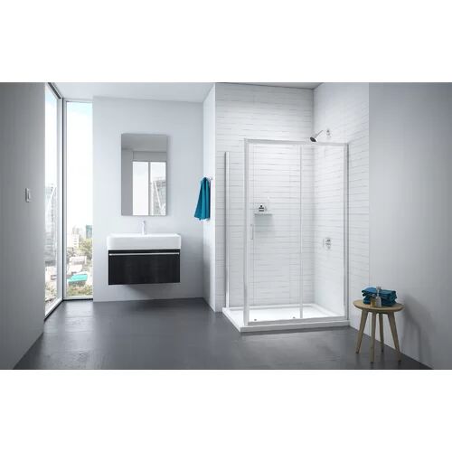 Belfry Bathroom Desern Framed Impact Resistant Glass Sliding Shower Door Belfry Bathroom Size: 190cm H x 115cm W  - Size: 1850cm H X 89cm W