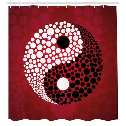 East Urban Home Yin-Yang Shower Curtain East Urban Home Size: 180cm H x 175cm W  - Size: 180cm H x 175cm W