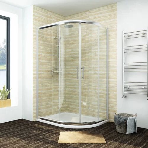 Belfry Bathroom Birkdale Offset Quadrant Shower Enclosure Belfry Bathroom Size: 185cm H x 90cm W x 120cm D  - Size: 185cm H x 100cm W x 100cm D