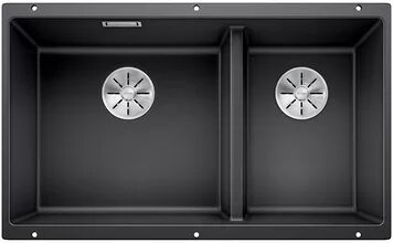 Blanco Subline Double Bowl Undermount Kitchen Sink Blanco Finish: Anthracite