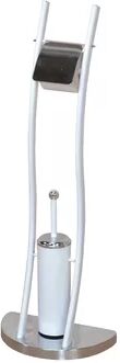 Symple Stuff Freestanding Toilet Brush Set Symple Stuff  - Size: 90cm H X 25cm W X 28cm D