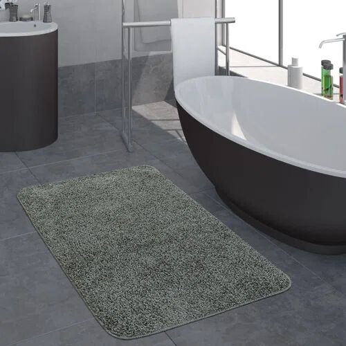 Symple Stuff Gilder Bath Mat Symple Stuff Size: 80cm x 150cm, Colour: Grey  - Size: Rectangle 80 x 150cm