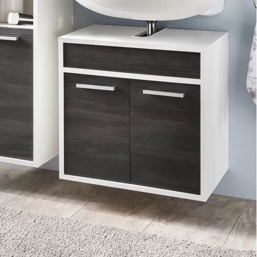 Latitude Run Vesper 57cm Wall Mounted Vanity Unit Base Latitude Run Vanity Base Colour: Black  - Size: 35cm H x 47cm W x 24cm D