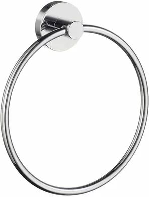 Symple Stuff Wall Mounted Towel Ring Symple Stuff Finish: Polished Chrome  - Size: 6cm H X 35cm W X 11cm D