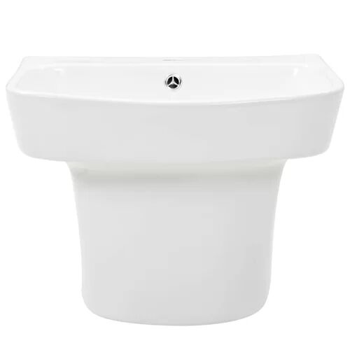 Belfry Bathroom Anibar Wall-Mounted Ceramic Semi Pedestal Basin Belfry Bathroom  - Size: 120cm H X 400cm W X 400cm D