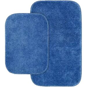 Garland Rug Deco Solid Plush 2-piece Bath Set, Blue, 2 Pc Set