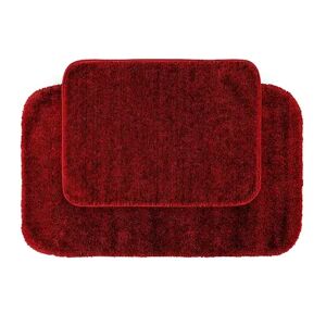 Garland Rug Deco Solid Plush 2-piece Bath Set, Red, 2 Pc