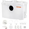 VEVOR Macerator Pump, 700W, 9600 L/h Flow, 32.8 ft/10 m Head, Macerator Sewerage Sump Pump with 3 Water Inlets for Toilet, Basement, Kitchen, Sink, Shower, Bathtub Waste Water Disposal Upflush Machine