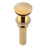 Homary Gold Finished Popup Drain Assembly without Overflow for Bathroom Vessel Vanity Sink