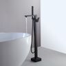 Homary Dree Modern Matte Black 1-Handle Freestanding Bathtub Faucet & Handshower Solid Brass