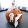 Homary Creative Space Astronaut Tissue Storage Resin Original Tissue Holder Planet Decoration