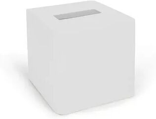 Cassadecor Lacquer Tissue Box Cover, White