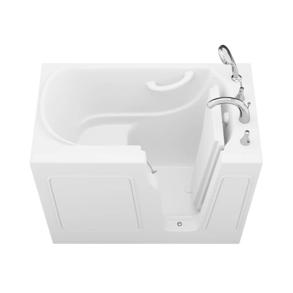 Universal Tubs Builders Choice 46 in. x 26 in. Right Drain Quick Fill Walk-in Soaking Bathtub in White