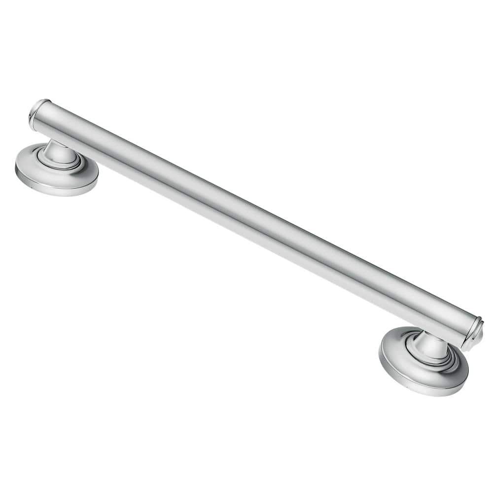 MOEN Home Care Designer Elegance 24 in. x 1-1/4 in. Concealed Screw Grab Bar with SecureMount in Chrome