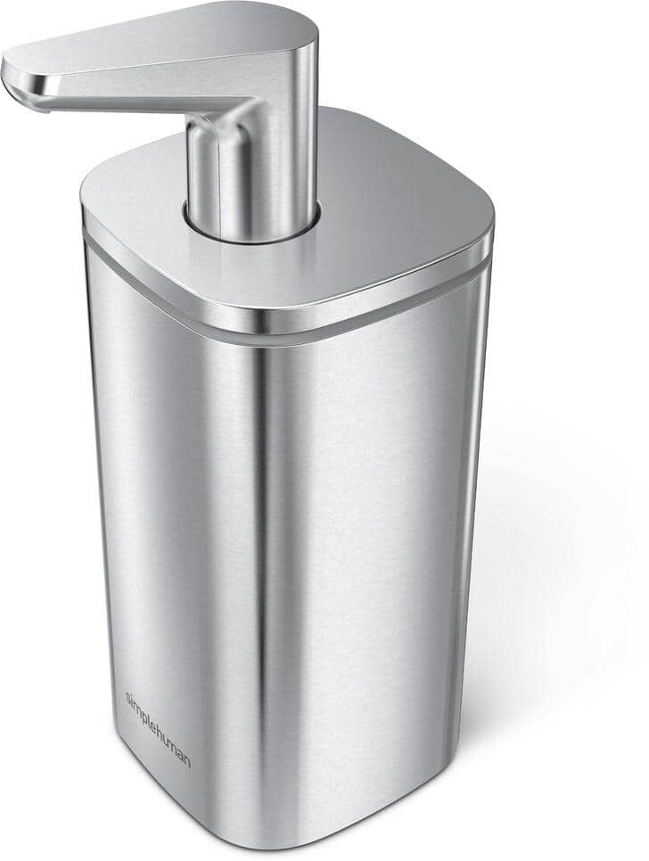 simplehuman 10 oz. Liquid Soap Pulse Pump Dispenser, Brushed Stainless Steel