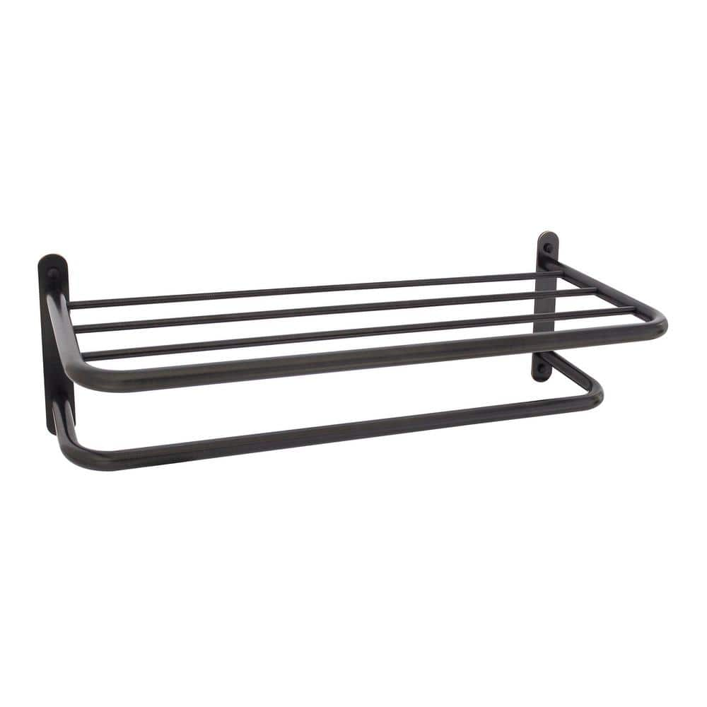 MODONA Hotel Grade 24 in. Wall Mounted Towel Rack in Rubbed Bronze